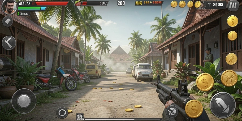 Screenshot menampilkan mode multiplayer dengan teman-teman.